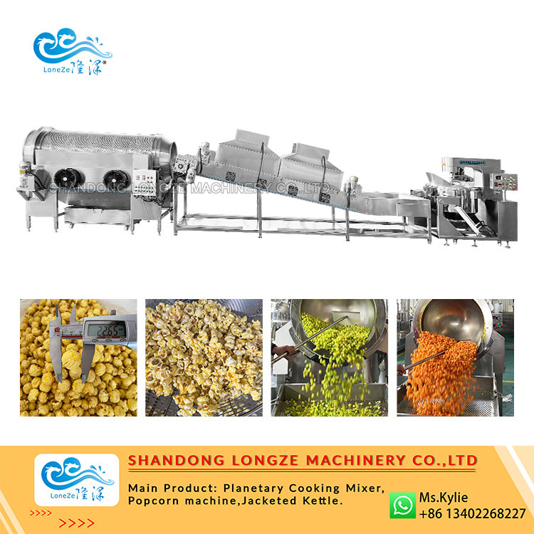 Industrial gas popcorn machine, Commercial popcorn equipment, Automatic popcorn machine manufacturer