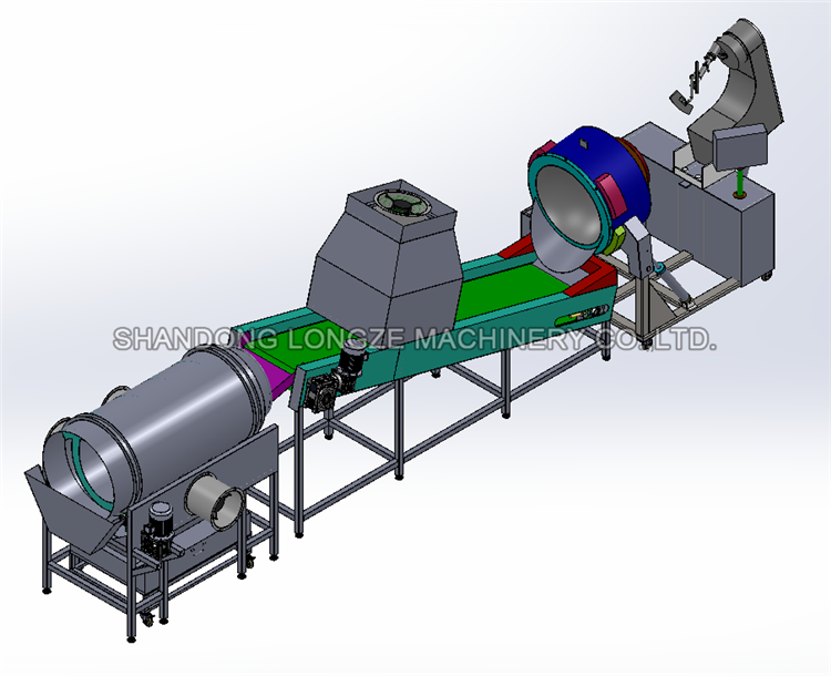 Automatic Commercial Gas Heating Popcorn Machine Production