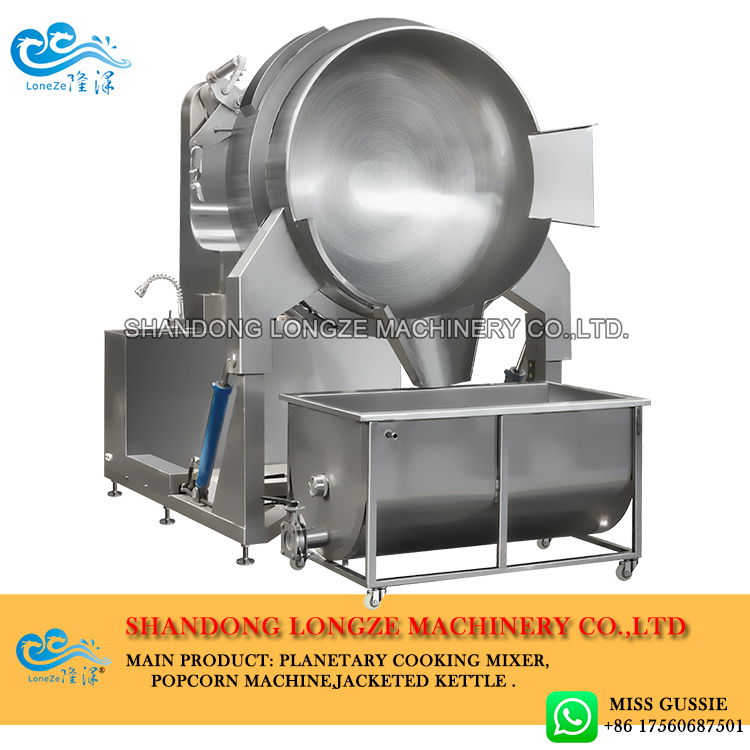 cooking jacketed kettle, chili sauce cooking mixer machine