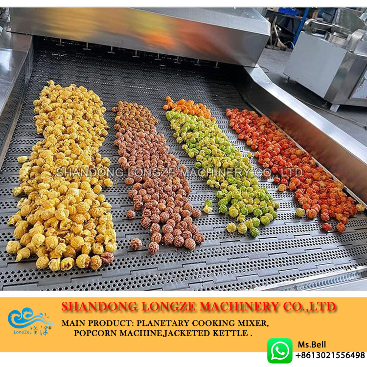industrial popcorn production line, automatic popcorn production line,popcorn production line 