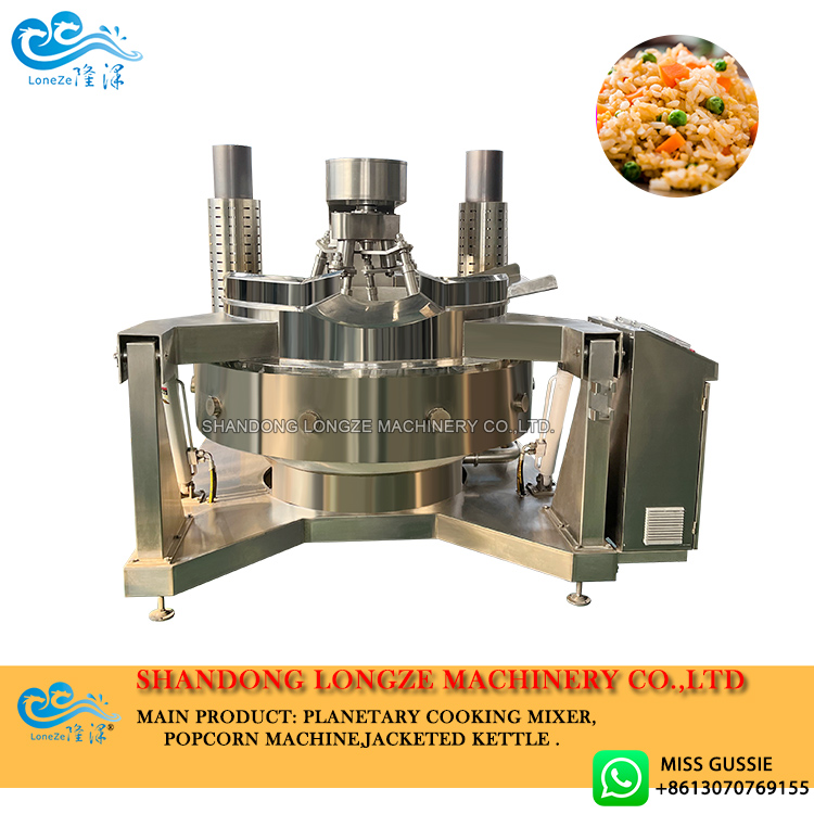 Stainless Steel Industrial Fried Rice Cooking Mixer Machine