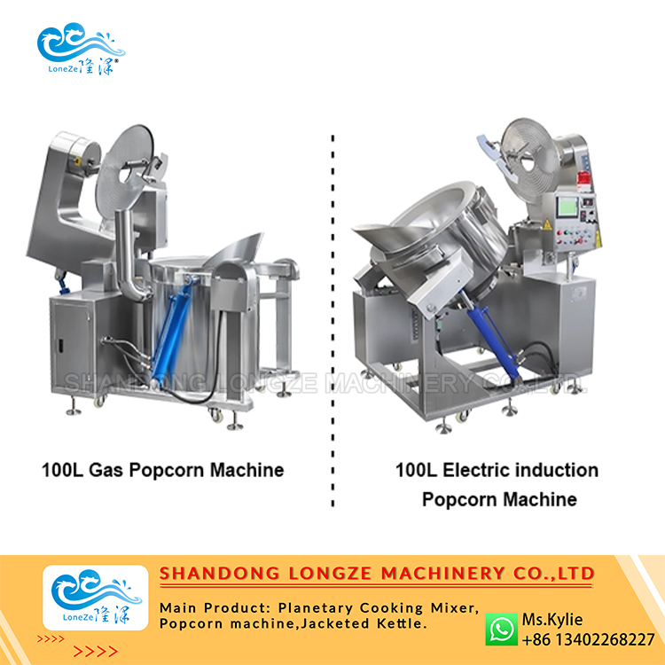 commercial popcorn machine, large capacity popcorn machine, industrial gas popcorn maker