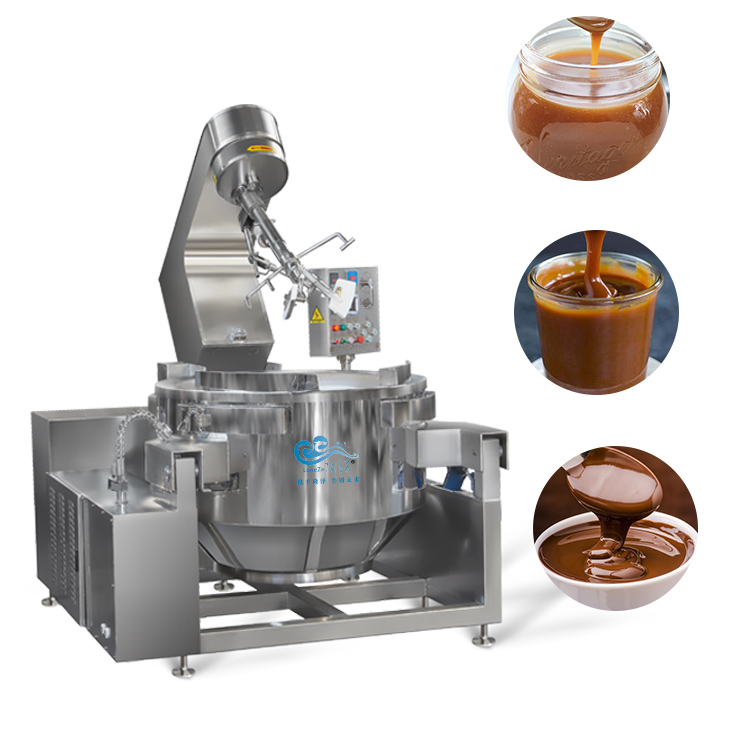 Gas Heated Industrial Caramel Sauce Cooking Pot with Mixer