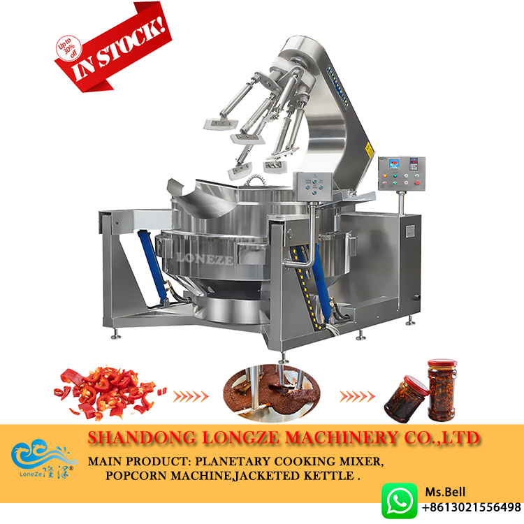 Automatic Chili Sauce Cooking Kettle with Mixer