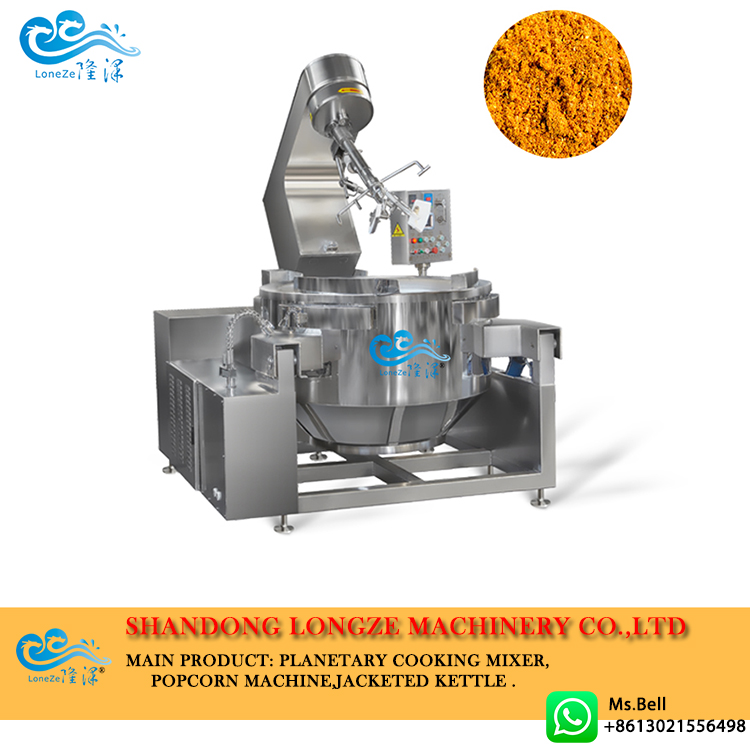 Fish Curry Powder Industrial Planetary Cooking Mixer Machine