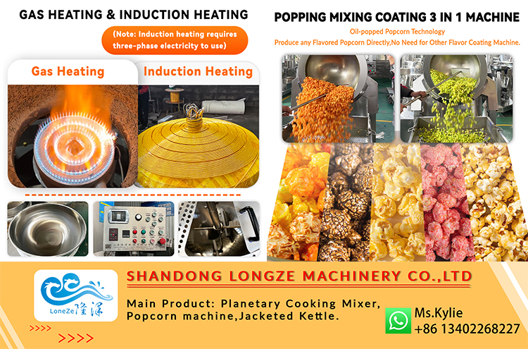 start a popcorn business equipment, industrial popcorn machine, 100L gas popcorn machine, commercial popcorn equipment