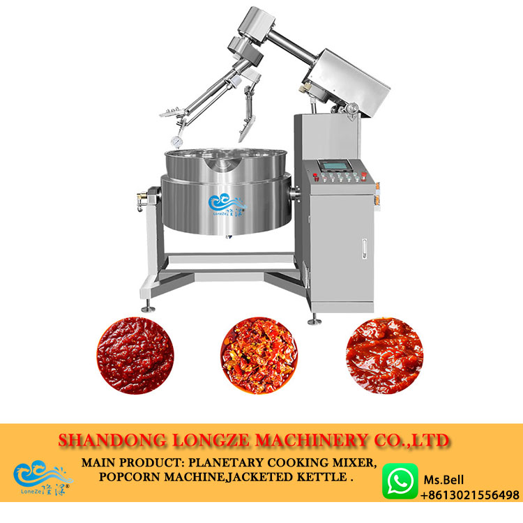 Chili Sauce Industrial Frying Pan with Mixer