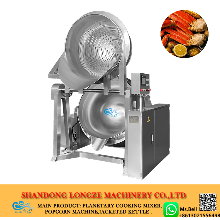 Large Industrial Blanching Pots for Seafood Processing