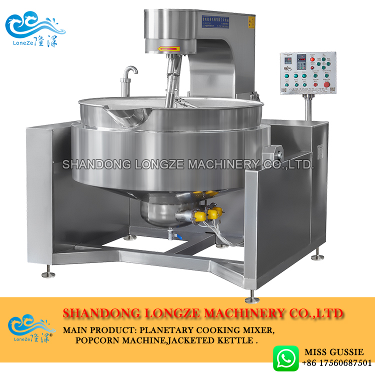 Sauce stirring pot professional stuffing cooking equipment_Industry  knowledge_Bean paste cooking mixer_Jam paste cooking mixer_Ball shape  popcorn processing line-Zhucheng Longze Machinery Co.,Ltd