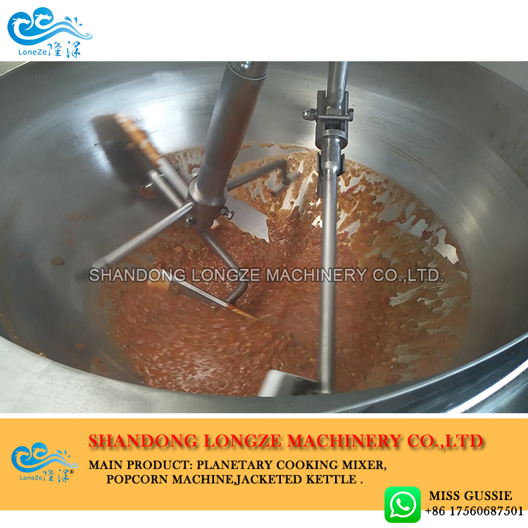 big capacity electric oil chili sauce making machine