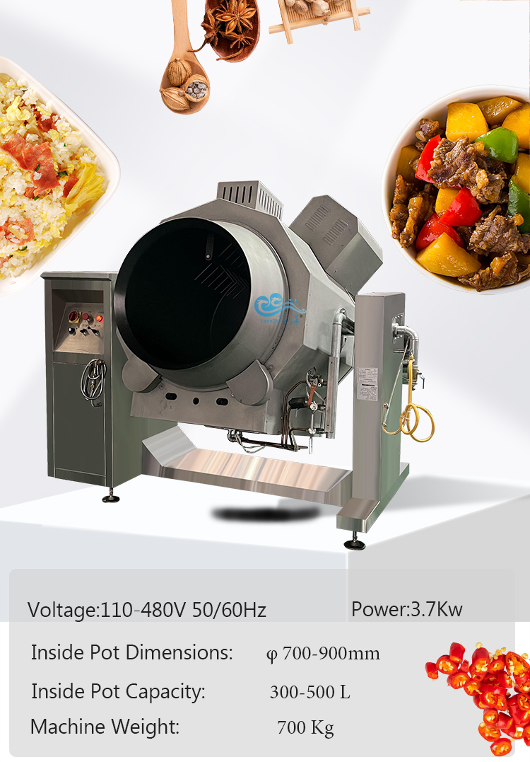 automatic rotary cooking drum ,cooking robot machine price, robot cooking machine