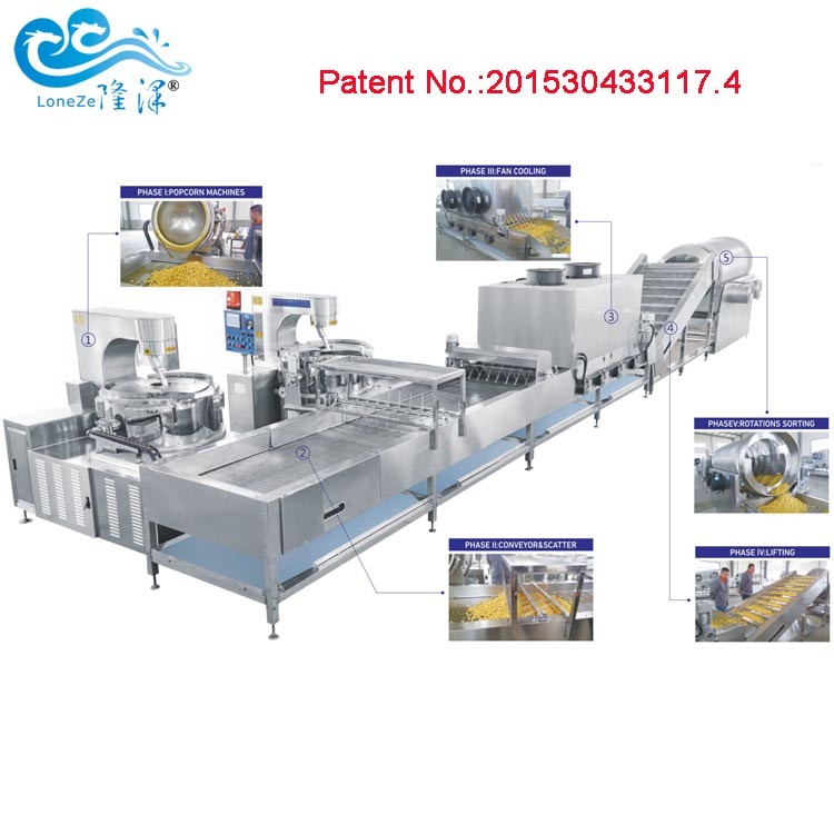 caramel popcorn production line,commercial popcorn production line,automatic popcorn production line