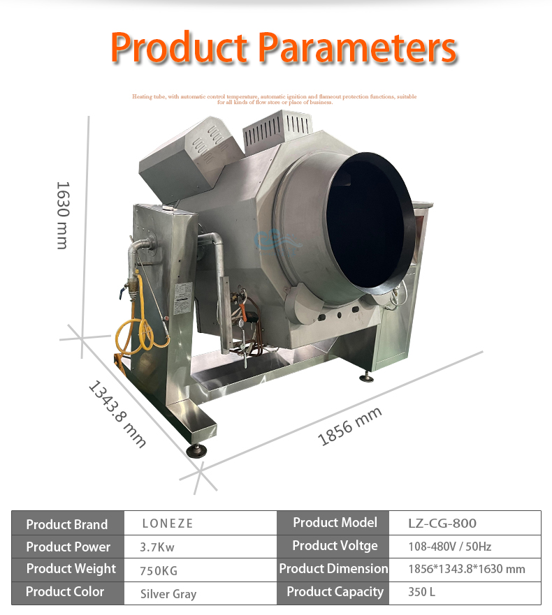 robot cooking machine, automatic cooking drum machine, intelligent stir fry machine