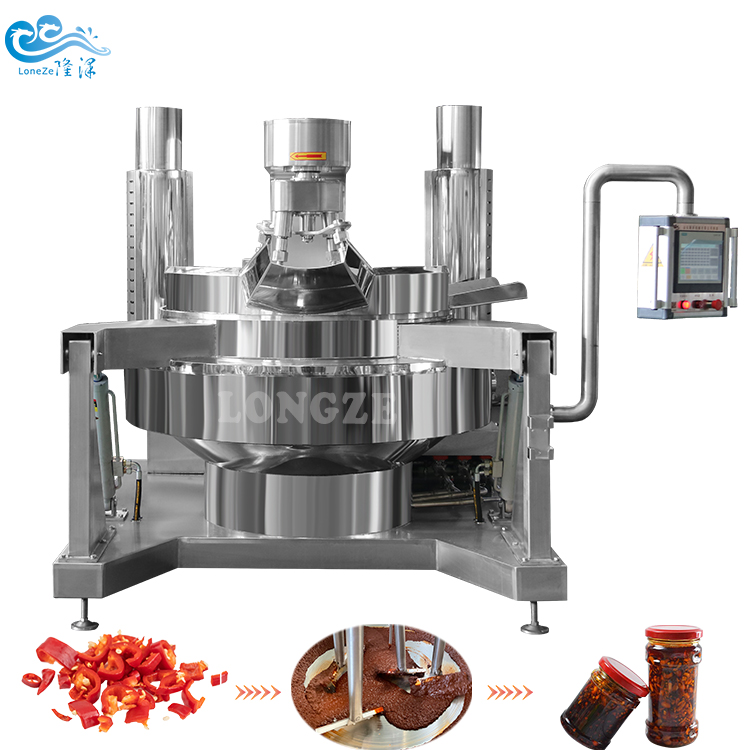 sauce cooking mixer machine, automatic sauce cooking machine,industrial sauce cooking pot