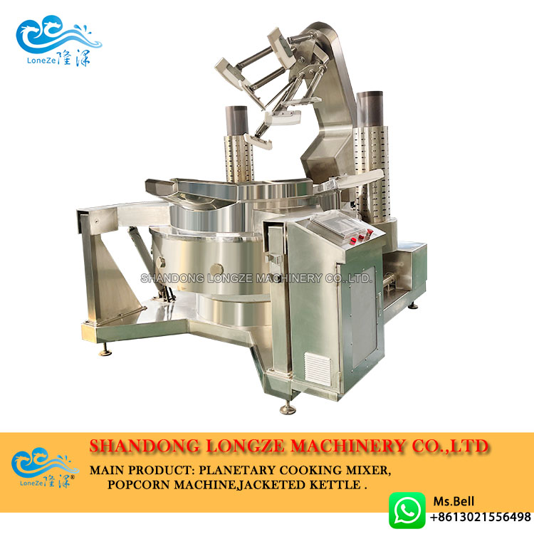 gas cooking mixer machine,industrial cooking mixer, gas cooking kettle with mixer