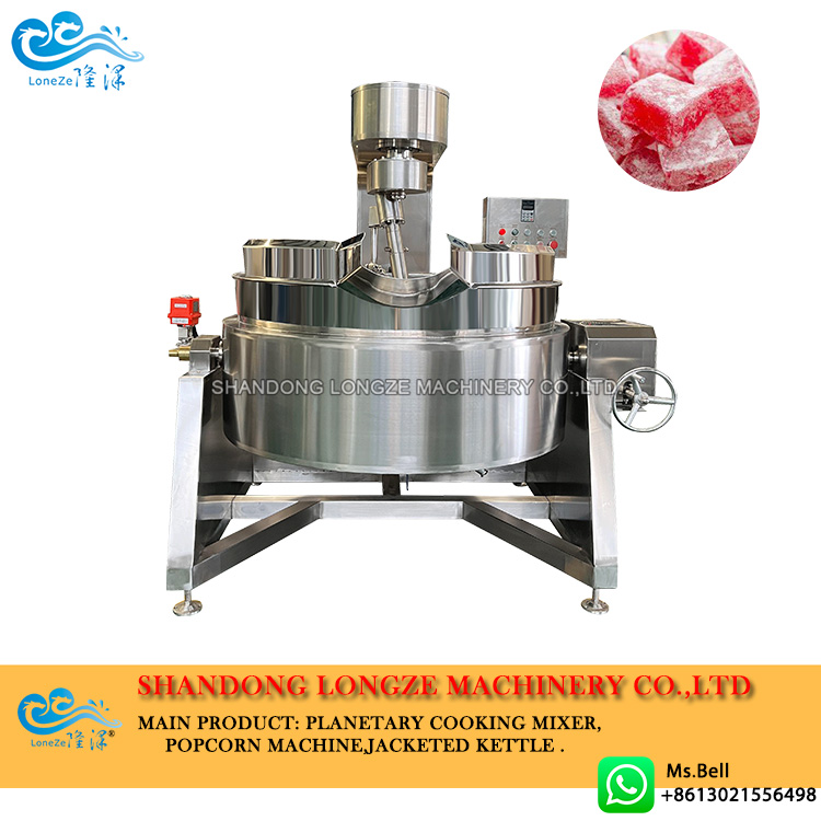 cooking pot with mixer, industrial cooking mixer machine, candy cooking kettle with mixer