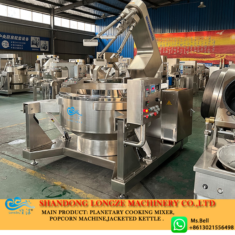 planetary cooking mixer machine, industrial cooking mixer machine, tomato sauce cooking mixer machine