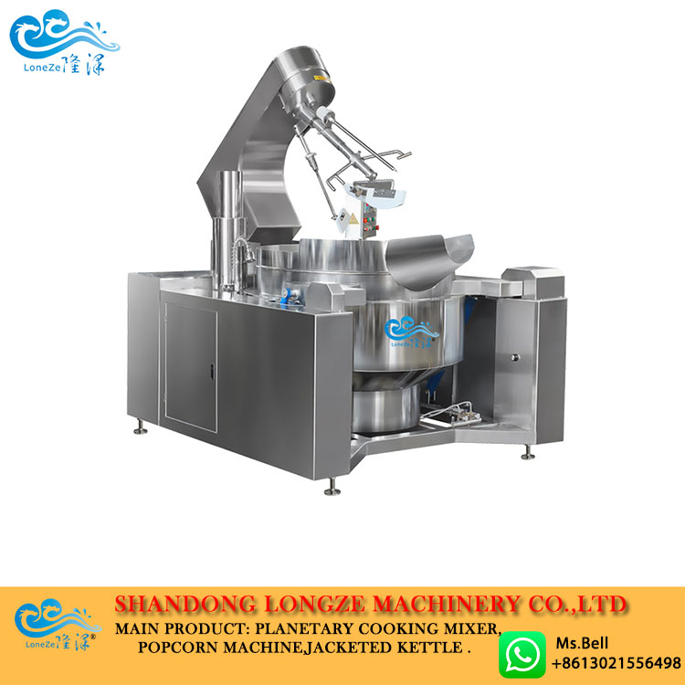 sauce cooking kettle with mixer, industrial cooking mixer machine, automatic cooking mixer 
