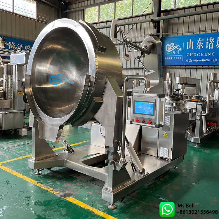 industrial cooking kettle with mixer,nuts cooking mixer machine, automatic cooking mixer machine
