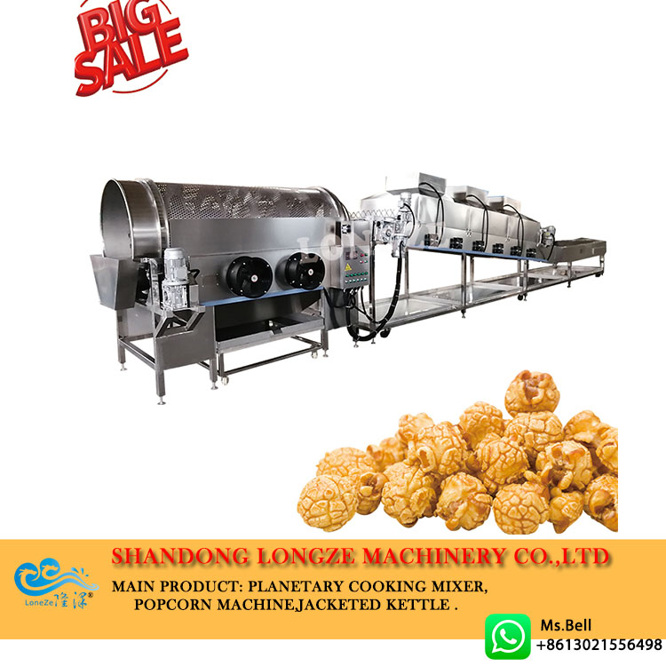 industrial popcorn production line, automatic popcorn production line,popcorn production line 