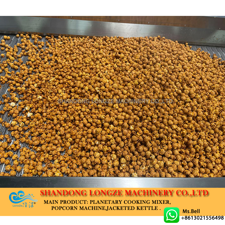 popcorn production line，industrial popcorn production line，commercial popcorn production line