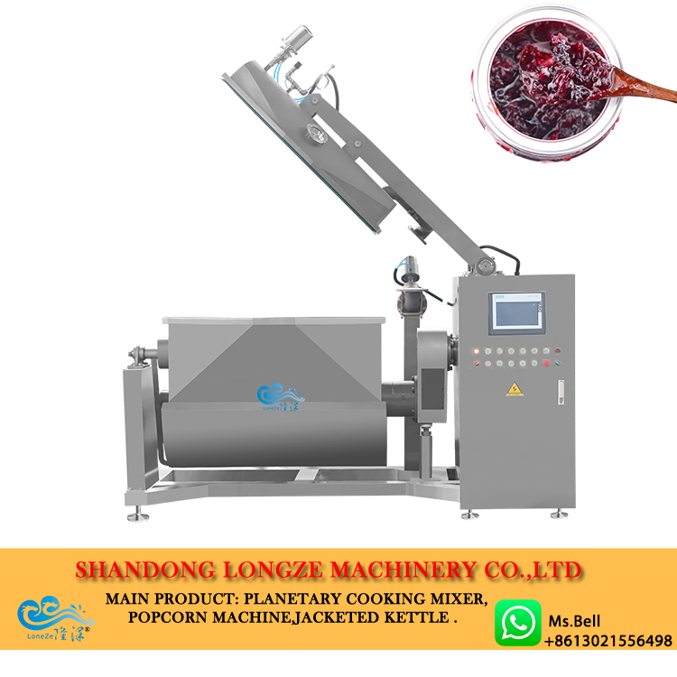 steam jacketed kettle machine， horizontal cooking mixer ， jam paste mixer machine