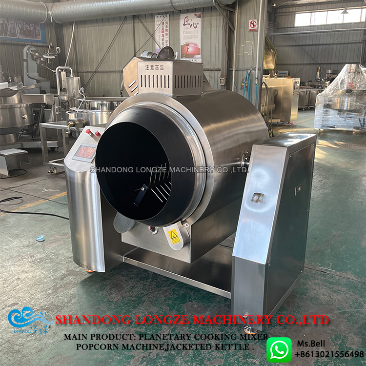 Restaurant kitchen equipment,stir fry drum cooking machine,gas cooking wok