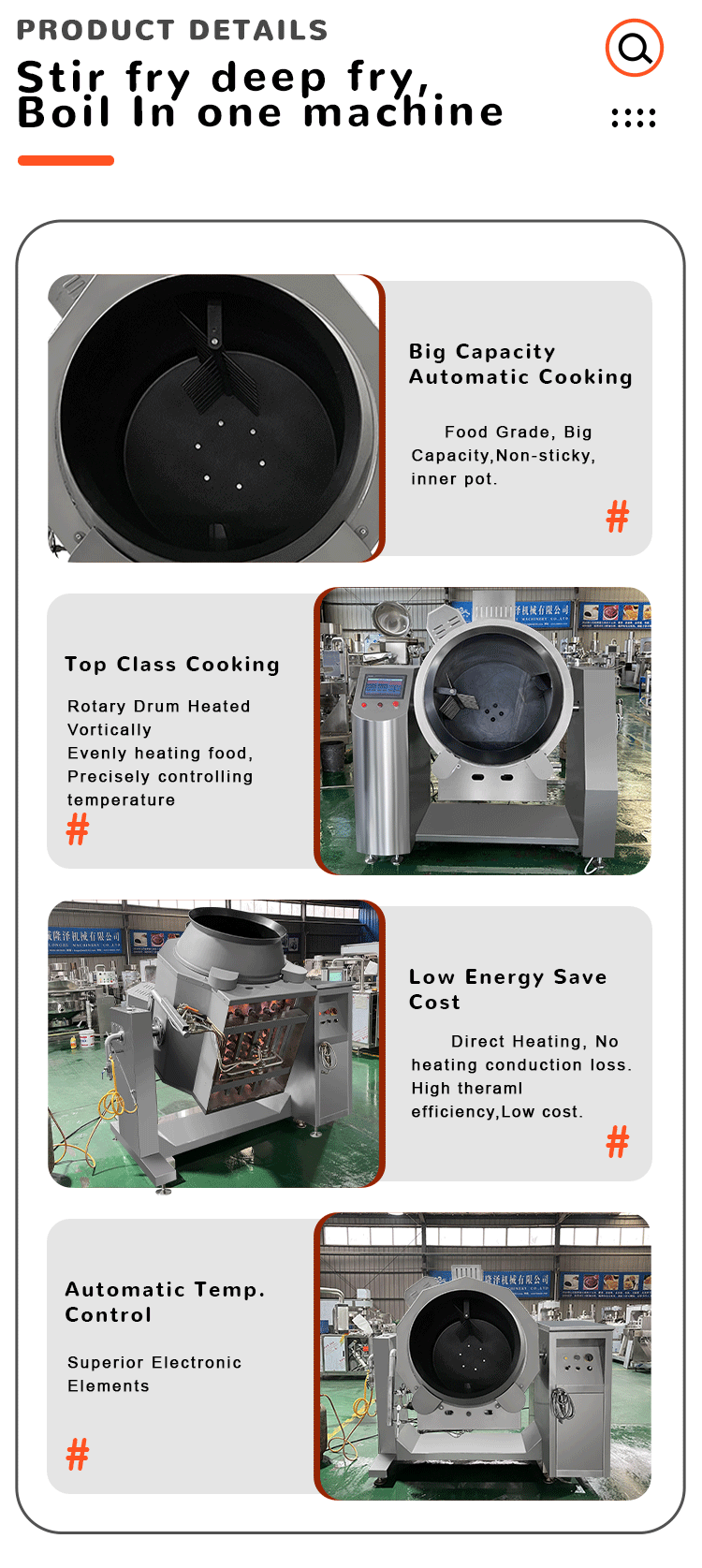 Restaurant kitchen equipment,stir fry drum cooking machine,gas cooking wok