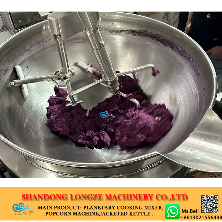 moon cake fillings cooking pot, industrial fillings cooking wok, moon cake fillings making machine