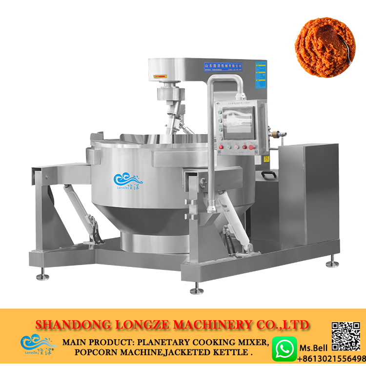 tikka masala paste making machine, masala cooking equipment, masala paste cooking mixer