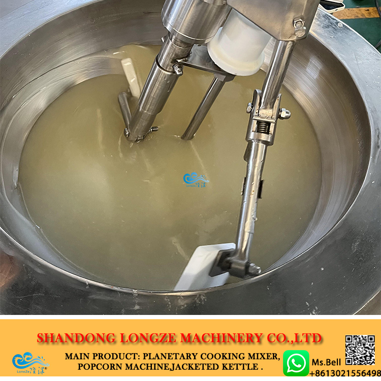 Lokum making machine , Turkish delight stirring pot, industrial cooking kettle with mixer