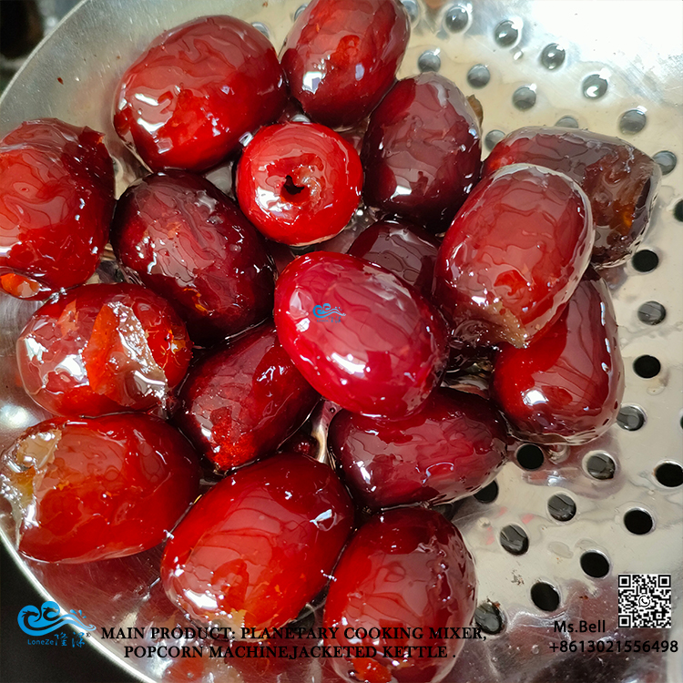 candied fruit making machine, automatic vacuum cooking pot for candied fruit, sugar dipping fruit pot 