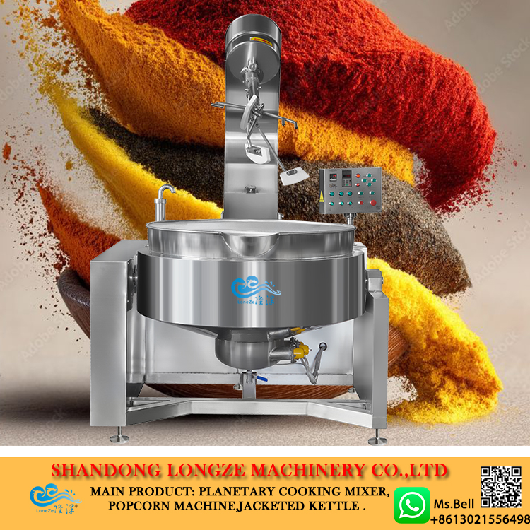spices mixer machine, flour cooking machine,powder cooking kettle