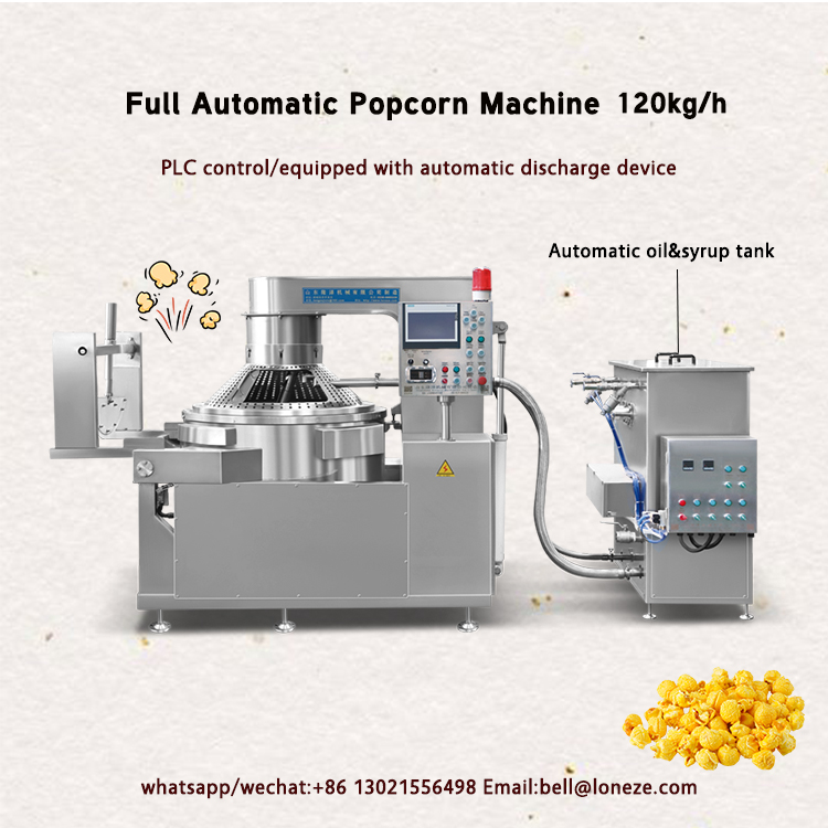 automatic popcorn machine,popcorn processing line,large popcorn machine