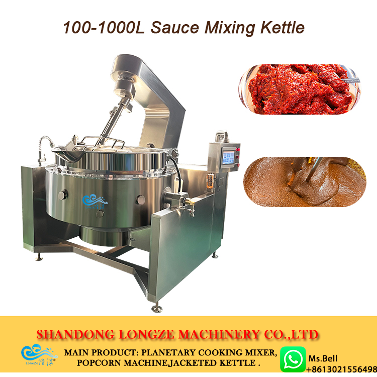 seasoning paste mixing wok, sauce cooker pot, paste cooking stirring kettle