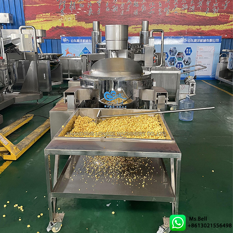 caramel popcorn making machine, industrial popcorn machine,automatic large popcorn machine 