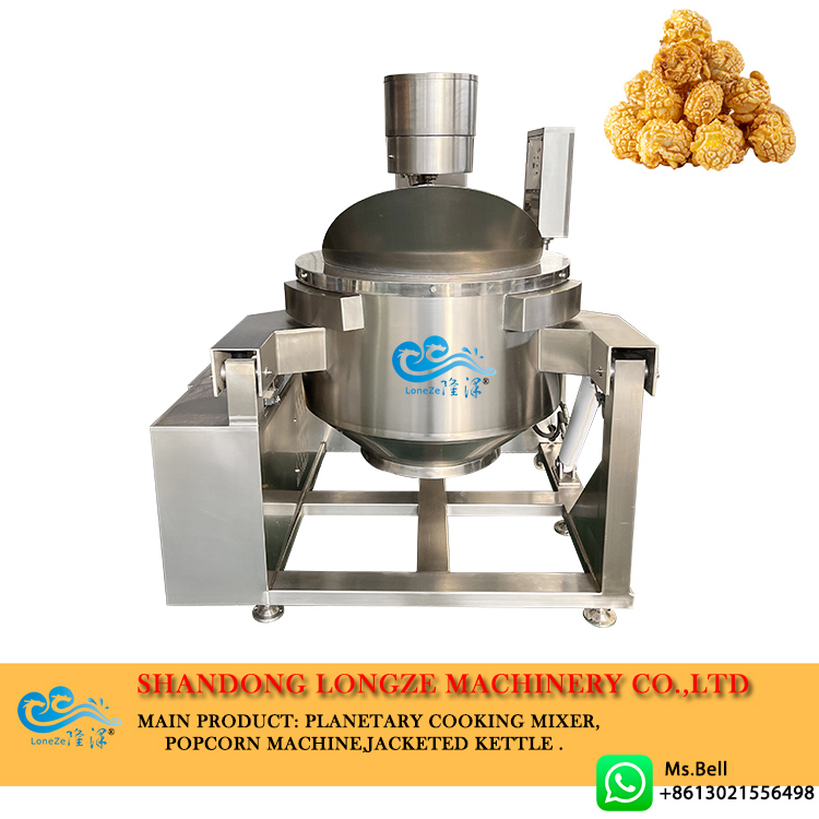 caramel popcorn making machine, industrial popcorn machine,automatic large popcorn machine 