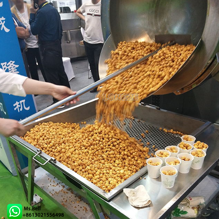 caramel popcorn making machine, industrial popcorn machine,automatic large popcorn machine 