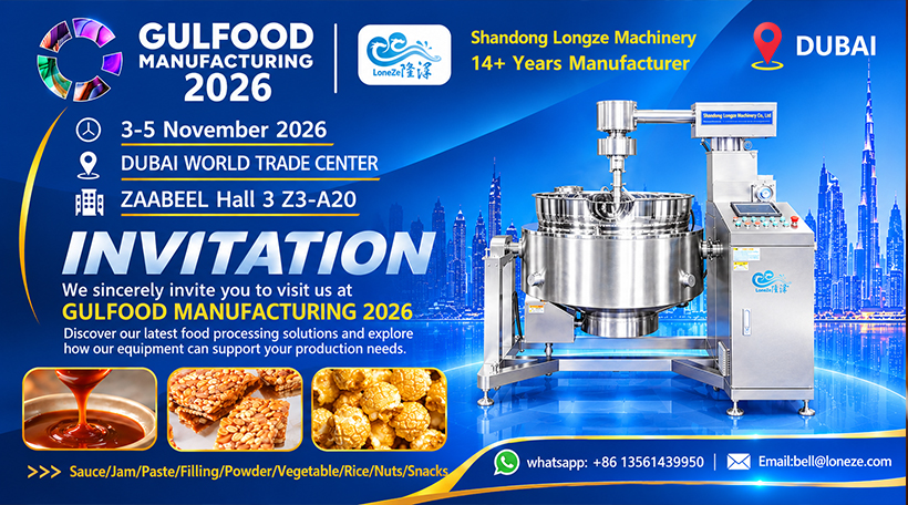 gas cooking mixer machine, planetary cooking kettle,Gulfood Manufacturing 2026