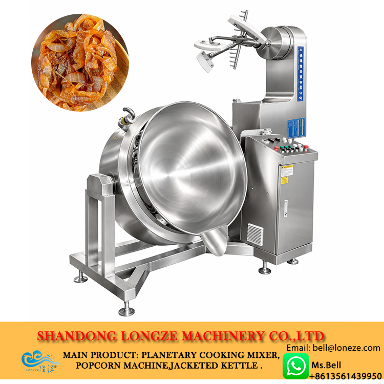 Planetary Stirring Cooking Pot, Industrial Onion Sauce Machine, Automatic Jacketed Kettle